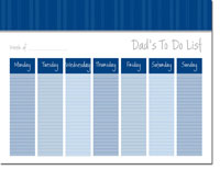 iDesign Weekly Calendar Pads - Herringbone Navy (ID_WEEKLYPAD_16_NAVY)