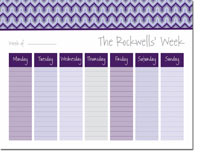 iDesign Weekly Calendar Pads - Bargello Purple (ID_WEEKLYPAD_18_PURP)