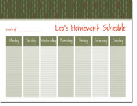 iDesign Weekly Calendar Pads - Dashes Olive (ID_WEEKLYPAD_19_OLIVE)