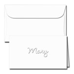 Classic Impressions Embossed Stationery - Cursive Gift Enclosure Cards (ES707C)