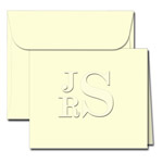 Classic Impressions Embossed Stationery - Prestige Monogram Gift Enclosure Cards (ES707H)