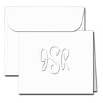 Classic Impressions Embossed Stationery - Easton Monogram Gift Enclosure Cards (ES707K)