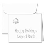 Classic Impressions Embossed Stationery - Snowflake Gift Enclosure Cards (WB7021)