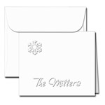 Classic Impressions Embossed Stationery - Snowflake Gift Enclosure Cards (WB7191)