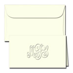 Classic Impressions Embossed Stationery - Script Monogram Gift Enclosure Cards (WB8036)