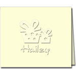 Classic Impressions Embossed Stationery - Embossed Presents Gift Enclosure Cards (WB8099)