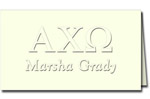 Classic Impressions Embossed Stationery - Sorority-Fraternity Gift Enclosure Cards (WB8167)