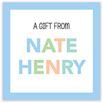Gift Enclosure Cards by Kelly Hughes Designs (Block Letters in Blue)