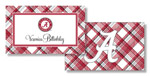 Noteworthy Collections College Calling Cards - Plaid (Alabama) (CEC-ALA05)