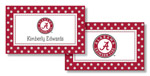 Noteworthy Collections College Calling Cards - Polka Dot (Alabama) (CEC-ALA06)
