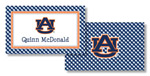 Noteworthy Collections College Calling Cards - Gingham (Auburn) (CEC-AUB03)