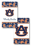 Noteworthy Collections College Calling Cards - Paisley (Auburn) (CEC-AUB04)
