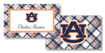 Noteworthy Collections College Calling Cards - Plaid (Auburn) (CEC-AUB05)