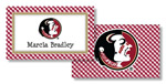 Noteworthy Collections College Calling Cards - Gingham (Florida State) (CEC-FSU03)