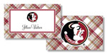 Noteworthy Collections College Calling Cards - Plaid (Florida State) (CEC-FSU05)