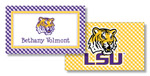Noteworthy Collections College Calling Cards - Gingham (LSU) (CEC-LSU03)