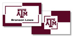 Noteworthy Collections College Calling Cards - Color Block (Texas A&M) (CEC-TAM02)