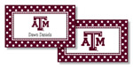 Noteworthy Collections College Calling Cards - Polka Dot (Texas A&M) (CEC-TAM06)