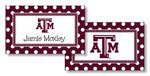 Noteworthy Collections College Calling Cards - Simple Dot (Texas A&M) (CEC-TAM08)