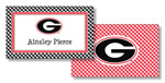 Noteworthy Collections College Calling Cards - Gingham (Georgia) (CEC-UGA03)