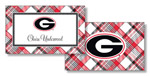 Noteworthy Collections College Calling Cards - Plaid (Georgia) (CEC-UGA05)