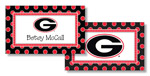 Noteworthy Collections College Calling Cards - Simple Dot (Georgia) (CEC-UGA08)