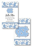 Noteworthy Collections College Calling Cards - Paisley (North Carolina) (CEC-UNC04)
