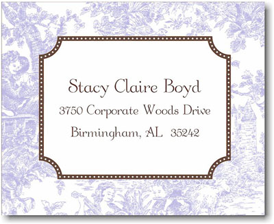 Stacy Claire Boyd Calling Cards - Lavender Toile Fantasy