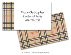 Stacy Claire Boyd Calling Card - Tiny Camel Classic Plaid (44008)