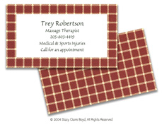 Stacy Claire Boyd Calling Card - Fall Plaid (44016)
