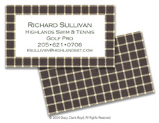 Stacy Claire Boyd Calling Card - Winter Plaid (44018)