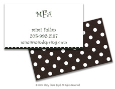 Stacy Claire Boyd Calling Card - Polka Dot Licorice (44027)
