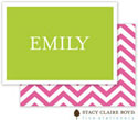Stacy Claire Boyd Calling Cards - Chevron Stripe - Hot Pink