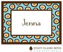 Stacy Claire Boyd Calling Cards - Crazy Dot - Blue