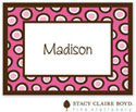 Stacy Claire Boyd Calling Cards - Crazy Dot - Pink