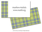 Stacy Claire Boyd Calling Cards - Blueberry Lime Plaid (44036)