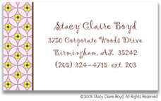 Stacy Claire Boyd Calling Cards - Small Floral Mosaic - Pink