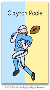 Stacy Claire Boyd Calling Cards - Small Football All-Star