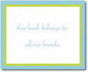 Stacy Claire Boyd Calling Cards - Aqua Ruffled Border   (79333)