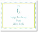 Stacy Claire Boyd Calling Cards - Aqua Dotted Border   (79343)