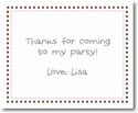 Stacy Claire Boyd Calling Cards - Brown Dotted Border