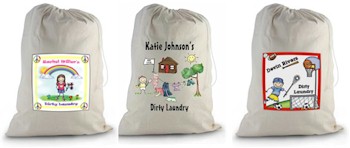 Personalized Laundry Bags for Camp!