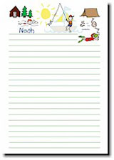 Paper People Camp Stationery - Boys with Sailboat