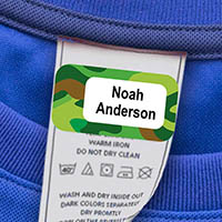 Laundry Safe Clothing Labels by Camp Stuff (Camo Green)