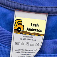 Laundry Safe Clothing Labels by Camp Stuff (Dump Truck)