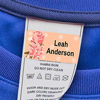 Laundry Safe Clothing Labels by Camp Stuff (Flower #2)