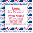 Keep In Touch Cards by iDesign - Whales & Lobsters Nautical (Camp)