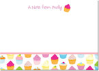 Note Cards by iDesign - Cupcakes White (Camp)