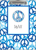Kelly Hughes Designs - Clipboards (Peace Out Blue) (c390)