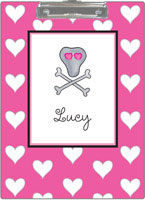 Kelly Hughes Designs - Clipboards (Pink Skull) (c393)